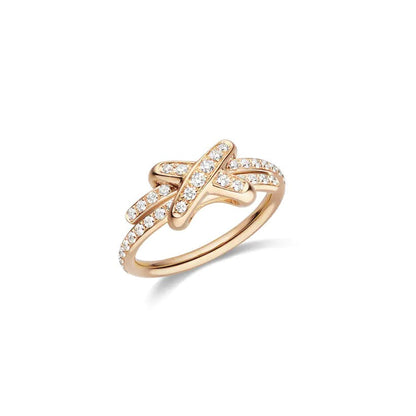 [Zalyn]JEUX DE RING ROSE GOLD DIAMOND