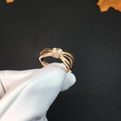 [Zalyn]LIENS RING ROSE GOLD DIAMOND