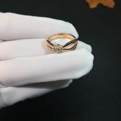 [Zalyn]LIENS RING ROSE GOLD DIAMOND