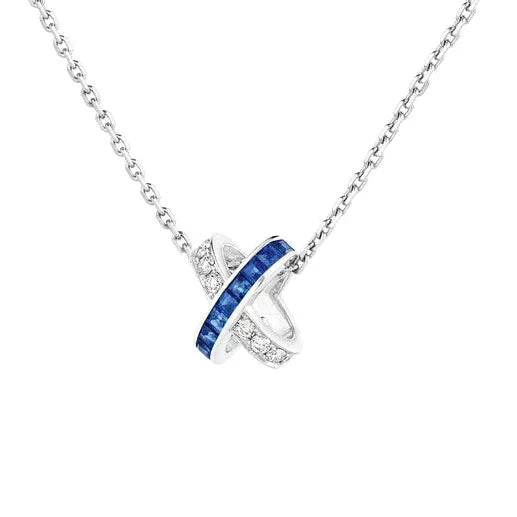 [Zalyn]LIENS DIAMOND SILVER NECKLACE