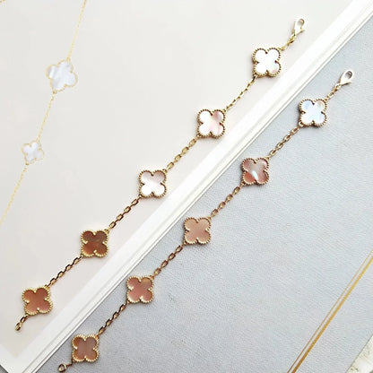 [Zalyn Jewelry ] CLOVER 5 MOTIFS  PINK MOP BRACELET COLLECTION
