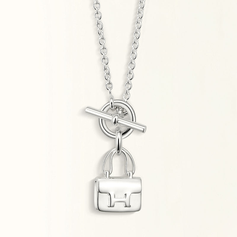 [Zalyn]POP H PEDANT SILVER NECKLACE