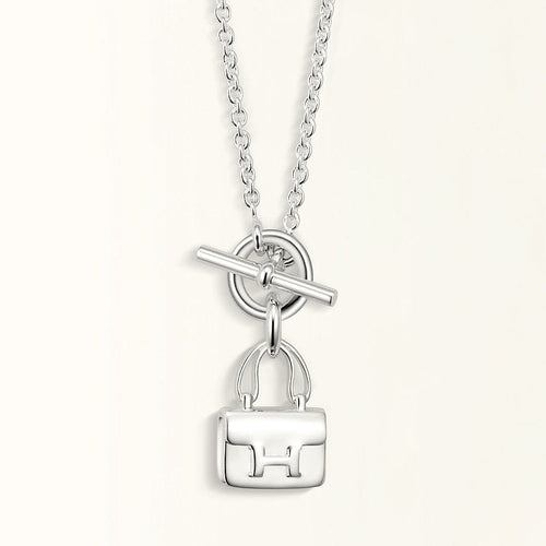 [Zalyn]POP H PEDANT SILVER NECKLACE