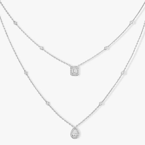 [Zalyn]MY TWIN 2-ROW DIAMOND NECKLACE