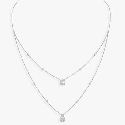 [Zalyn]MY TWIN 2-ROW DIAMOND NECKLACE