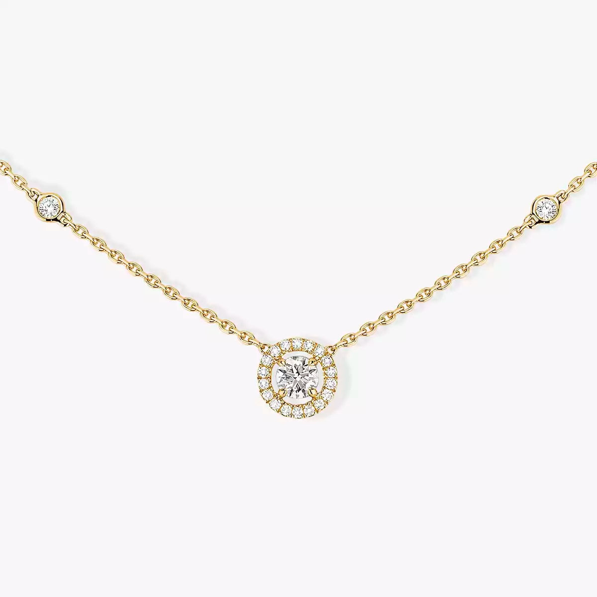 [Zalyn Jewelry]Diamond Necklace 0,20ct Brilliant Shape Joy