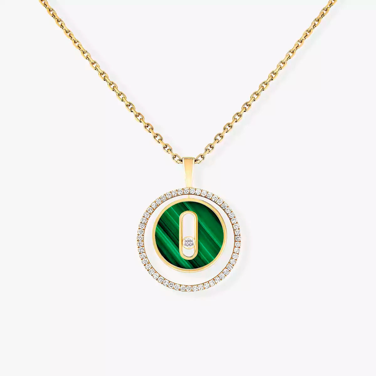 [Zalyn]LUCKY MOVE DIAMOND NECKLACE