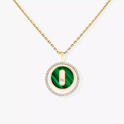[Zalyn Jewelry]Lucky Move Diamond Necklace in Rose Gold and White Mother-of-Pearl