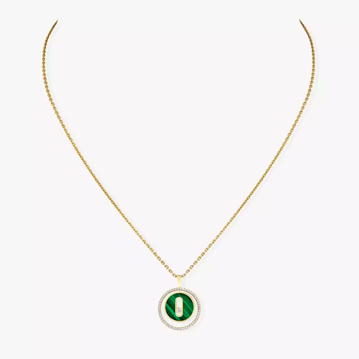 [Zalyn]LUCKY MOVE DIAMOND NECKLACE