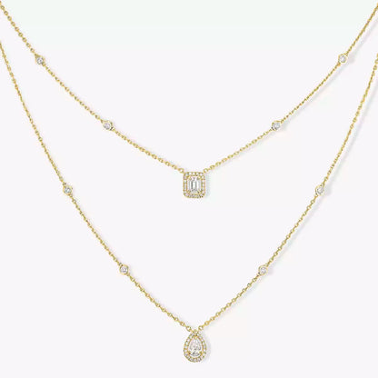 [Zalyn]MY TWIN 2-ROW DIAMOND NECKLACE
