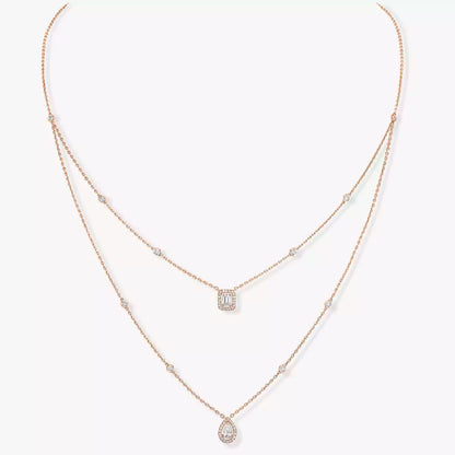 [Zalyn]MY TWIN 2-ROW DIAMOND NECKLACE