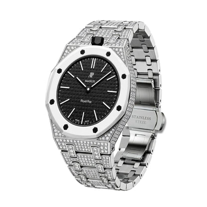[Zalyn]Royal Oak Pop Exclusive Bioceramic Case & Bioceramic Strap Full Diamond