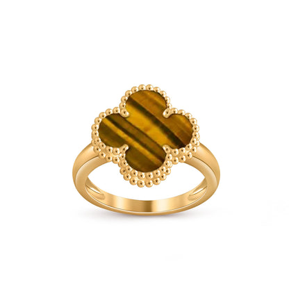 [Zalyn]LUCKY CLOVER VINTAGE GOLD RING COLLECTION