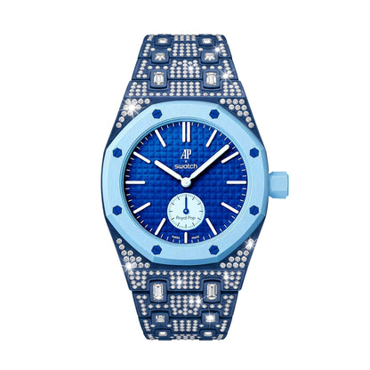 [Zalyn]Royal Oak Pop Exclusive Bioceramic Case & Bioceramic Strap Full Diamond