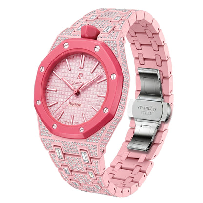 [Zalyn]Royal Oak Pop Exclusive Bioceramic Case & Bioceramic Strap Full Diamond