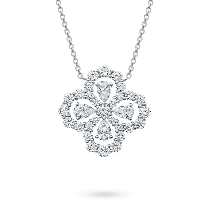 [Zalyn]LOOP NECKLACE FULL MOTIF DIAMOND 16MM MULTIPLE COLORS