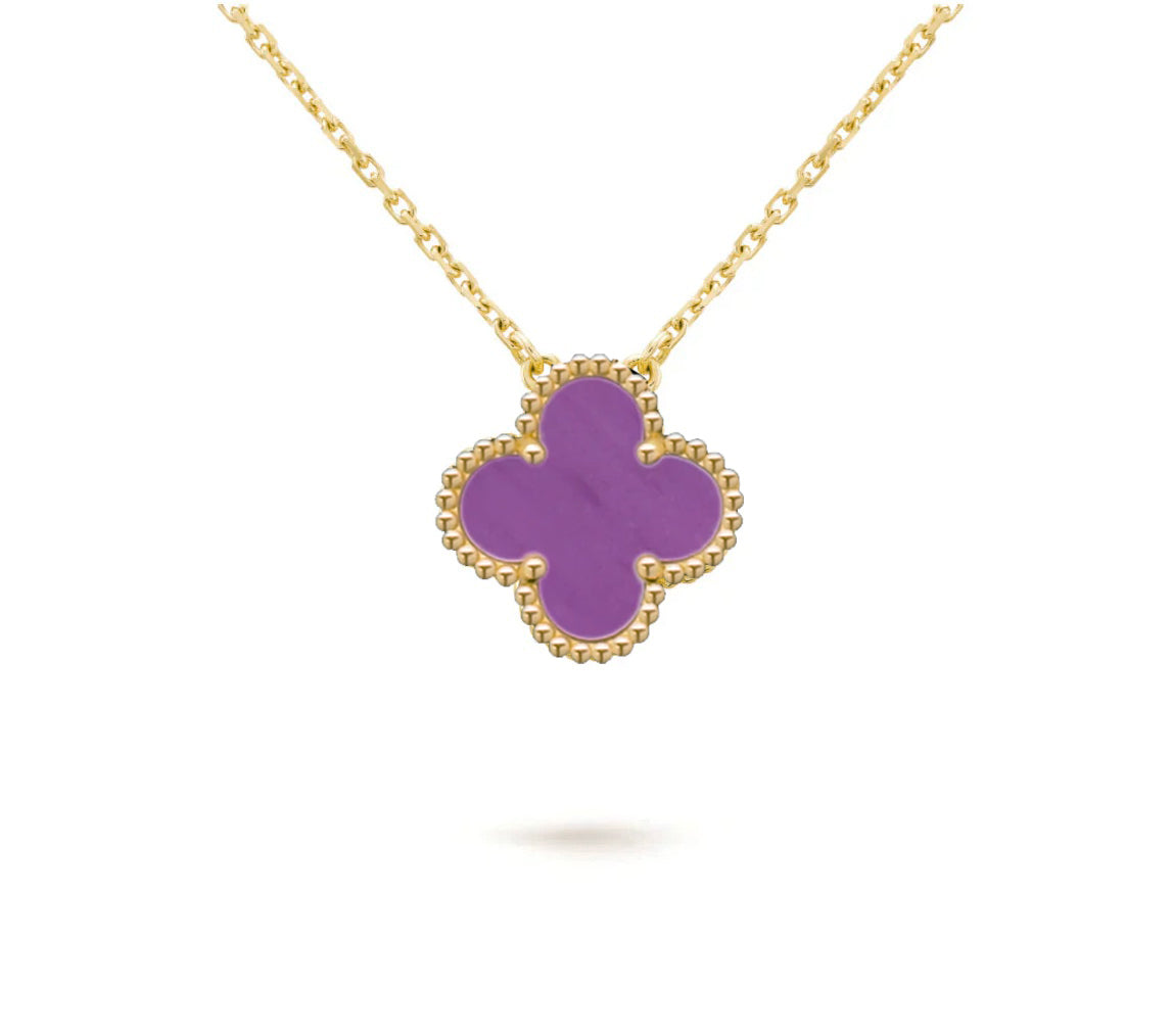 [Zalyn]15MM CLOVER FLOWER PENDANT NECKLACE COLLECTION