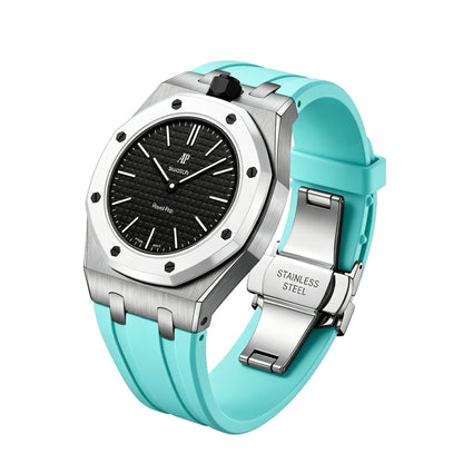 [Zalyn]Royal Oak Pop Exclusive Steel Case & Silicone Strap With Cradle