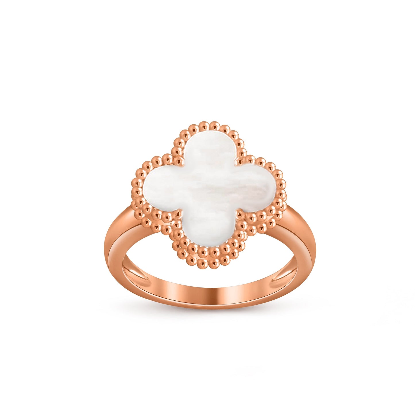 [Zalyn]LUCKY CLOVER VINTAGE ROSE GOLD RING COLLECTION