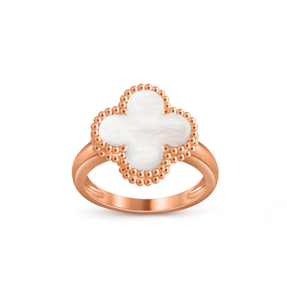 [Zalyn]LUCKY CLOVER VINTAGE ROSE GOLD RING COLLECTION