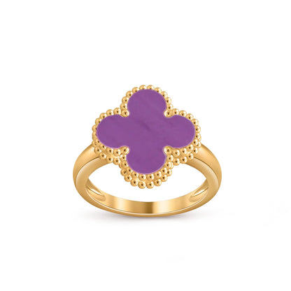 [Zalyn]LUCKY CLOVER VINTAGE GOLD RING COLLECTION