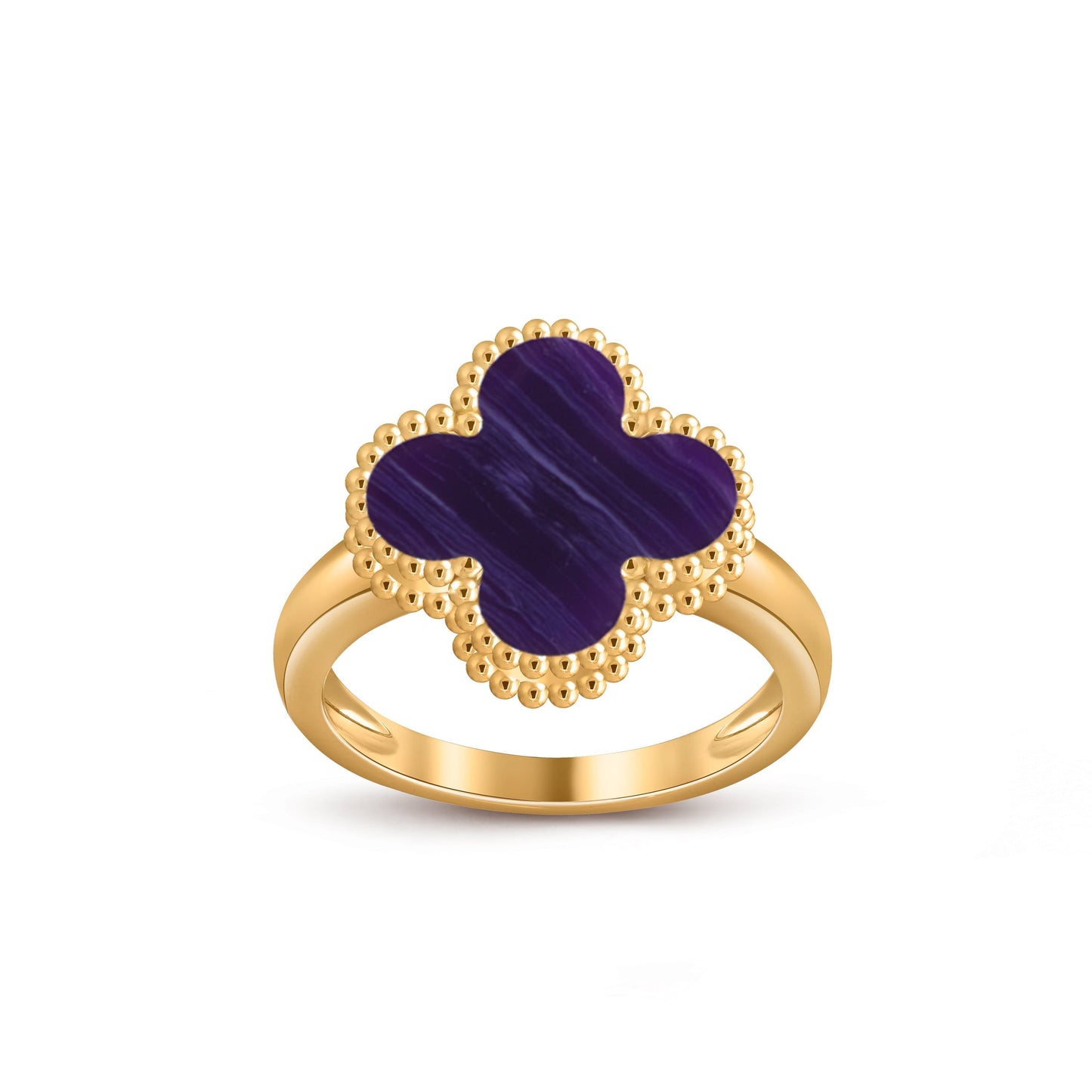 [Zalyn]LUCKY CLOVER VINTAGE GOLD RING COLLECTION