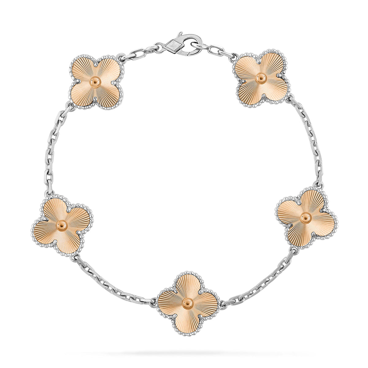 [Zalyn]LUCKY CLOVER 5-MOTIF BRACELET - LASER COLLECTION