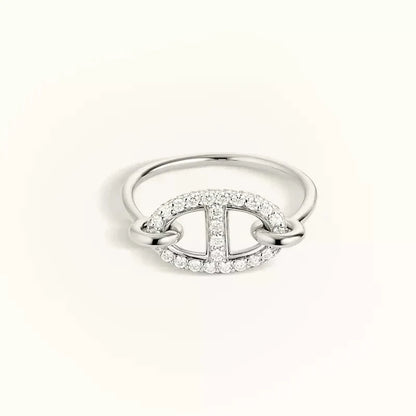 [Zalyn]RONDE SMALL SILVER DIAMOND RING