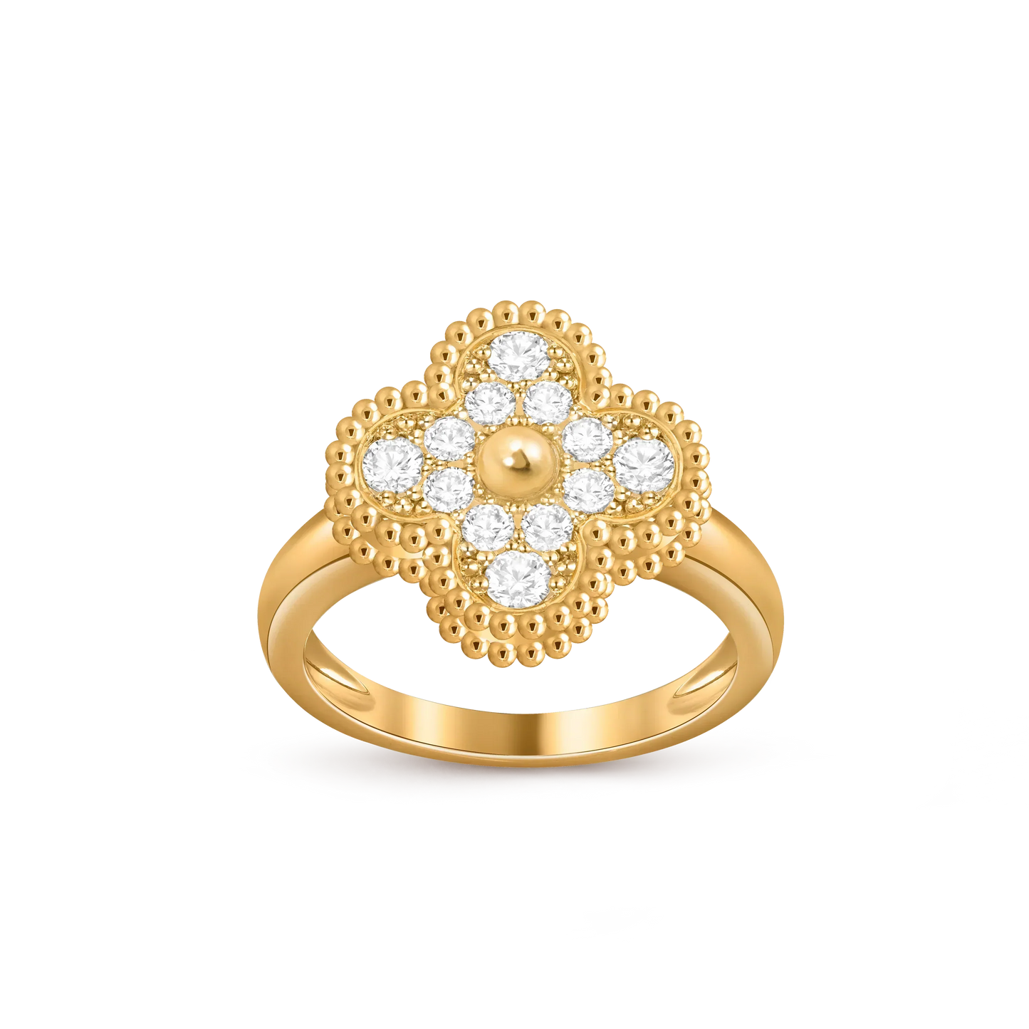 [Zalyn]LUCKY CLOVER VINTAGE GOLD RING COLLECTION