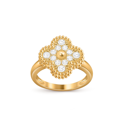 [Zalyn]LUCKY CLOVER VINTAGE GOLD RING COLLECTION