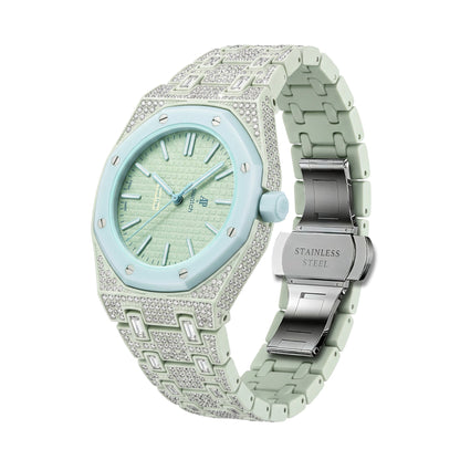 [Zalyn]Royal Oak Pop Exclusive Bioceramic Case & Bioceramic Strap Full Diamond