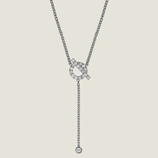 [Zalyn Jewelry ]FINESSE SILVER DIAMOND NECKLACE