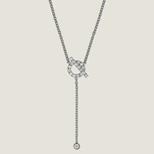 [Zalyn]FINESSE SILVER DIAMOND NECKLACE