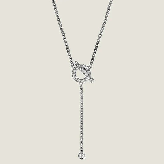 [Zalyn]FINESSE SILVER DIAMOND NECKLACE