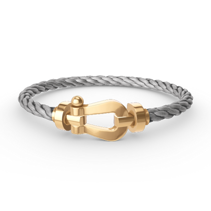 [Zalyn]FORCE LARGE HORSESHOE BRACELET - GOLD