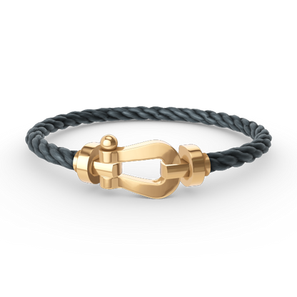 [Zalyn]FORCE LARGE HORSESHOE BRACELET - GOLD