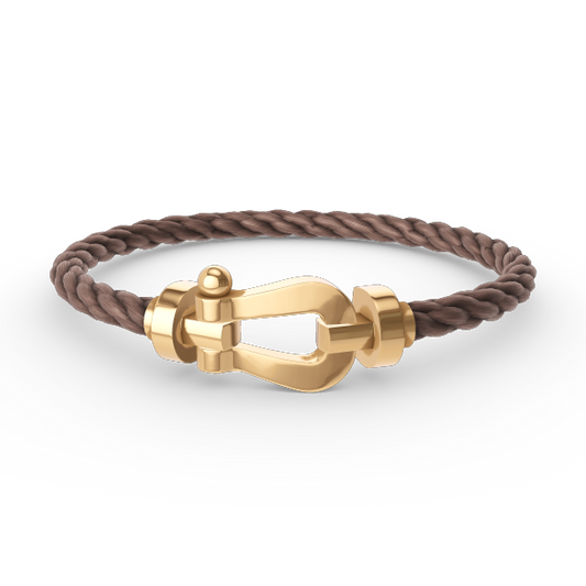 [Zalyn]FORCE LARGE HORSESHOE BRACELET - GOLD
