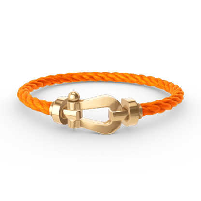 [Zalyn]FORCE LARGE HORSESHOE BRACELET - GOLD