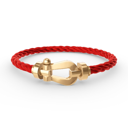 [Zalyn]FORCE LARGE HORSESHOE BRACELET - GOLD