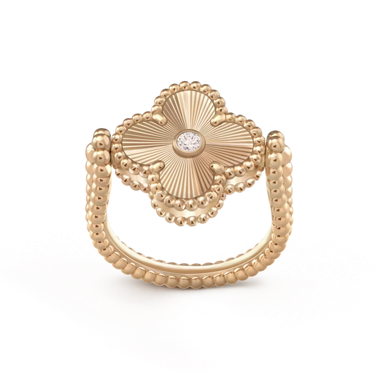 [Zalyn Jewelry ]CLOVER RIVERSIBLE ROSE GOLD RING