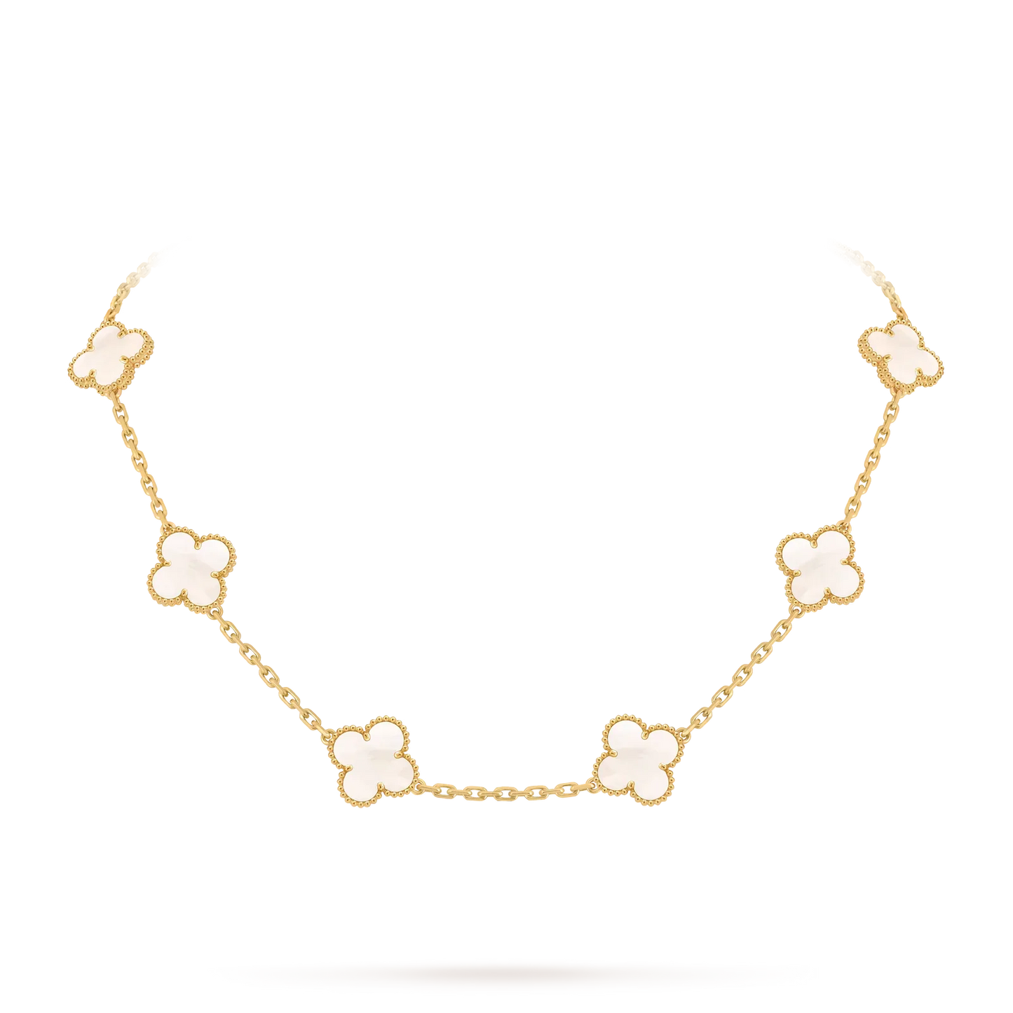 [Zalyn]CLASSIC LUCKY 10-MOTIF CLOVER NECKLACE GOLD COLLECTION