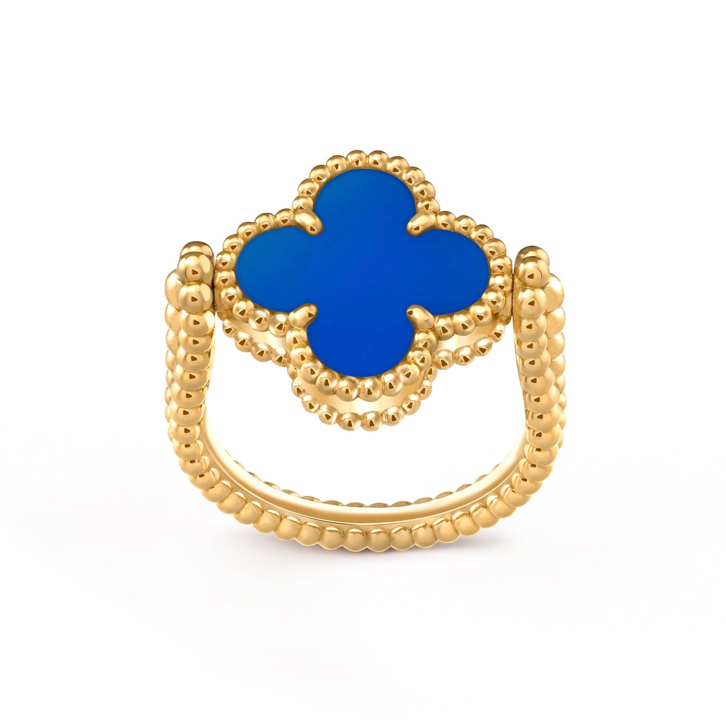 [Zalyn]LUCKY CLOVER GOLD REVERSIBLE RING