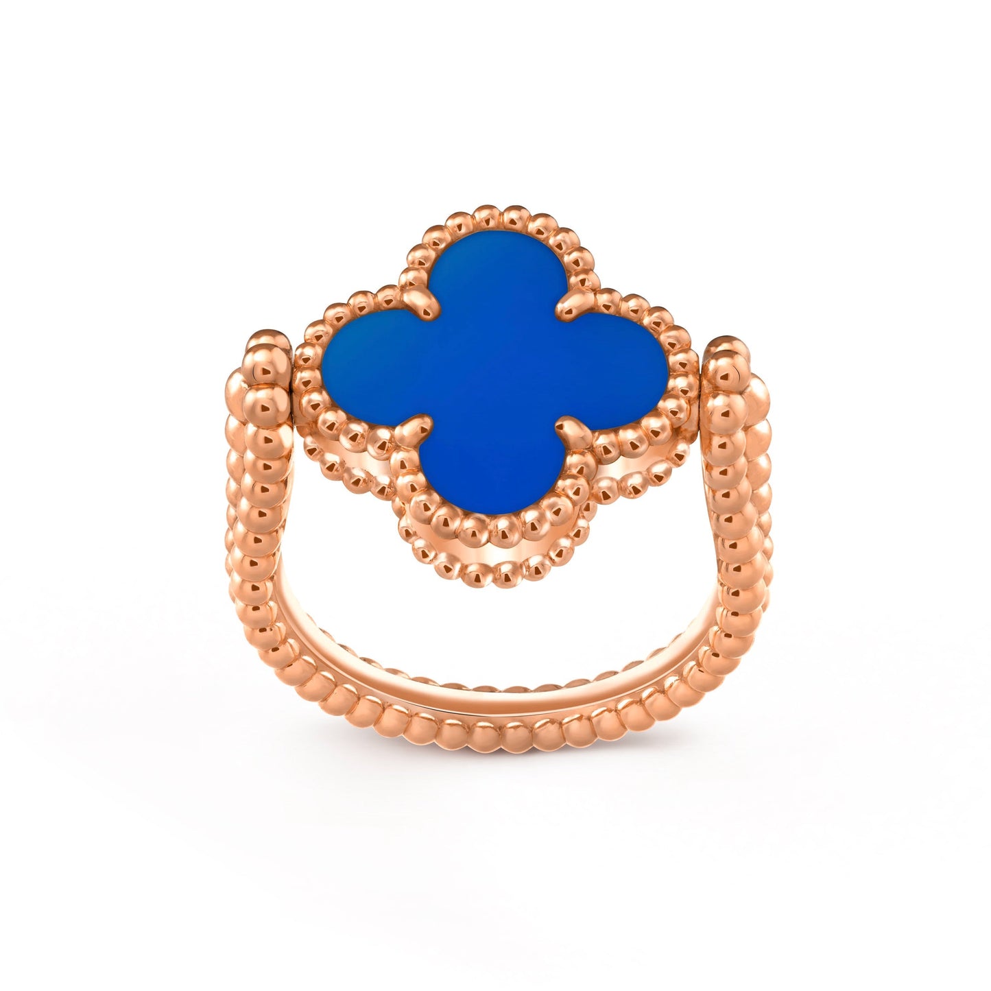 [Zalyn]LUCKY CLOVER ROSE GOLD REVERSIBLE RING