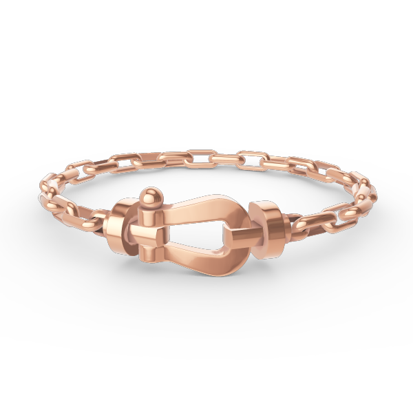 [Zalyn]FORCE LARGE HORSESHOE CLASP METAL BRACELET