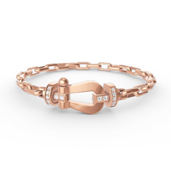 [Zalyn]FORCE LARGE HORSESHOE CLASP METAL BRACELET