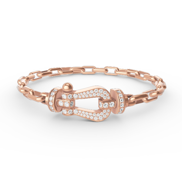 [Zalyn]FORCE LARGE HORSESHOE CLASP METAL BRACELET