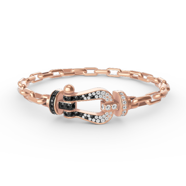 [Zalyn]FORCE LARGE HORSESHOE CLASP METAL BRACELET