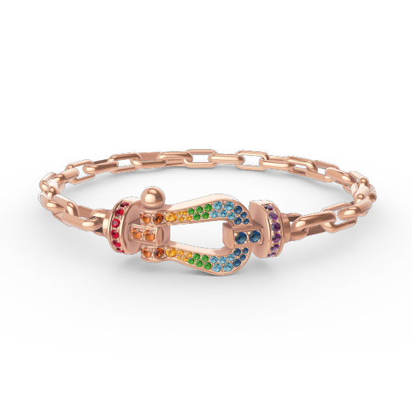 [Zalyn]FORCE LARGE HORSESHOE CLASP METAL BRACELET