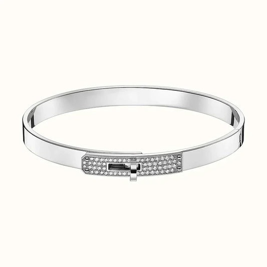 [Zalyn Jewelry ]KELLY SILVER DIAMOND BRACELET