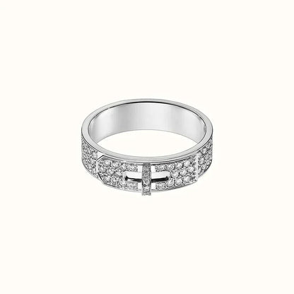 [Zalyn]KELLY SILVER DIAMOND RING